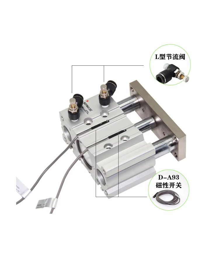 MGPM TCM Three Guide Rod Pneumatic Cylinder