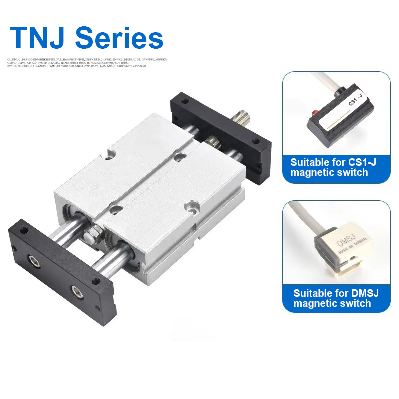 Adjustable Stroke TNJ Series Double Rod Pneumatic 