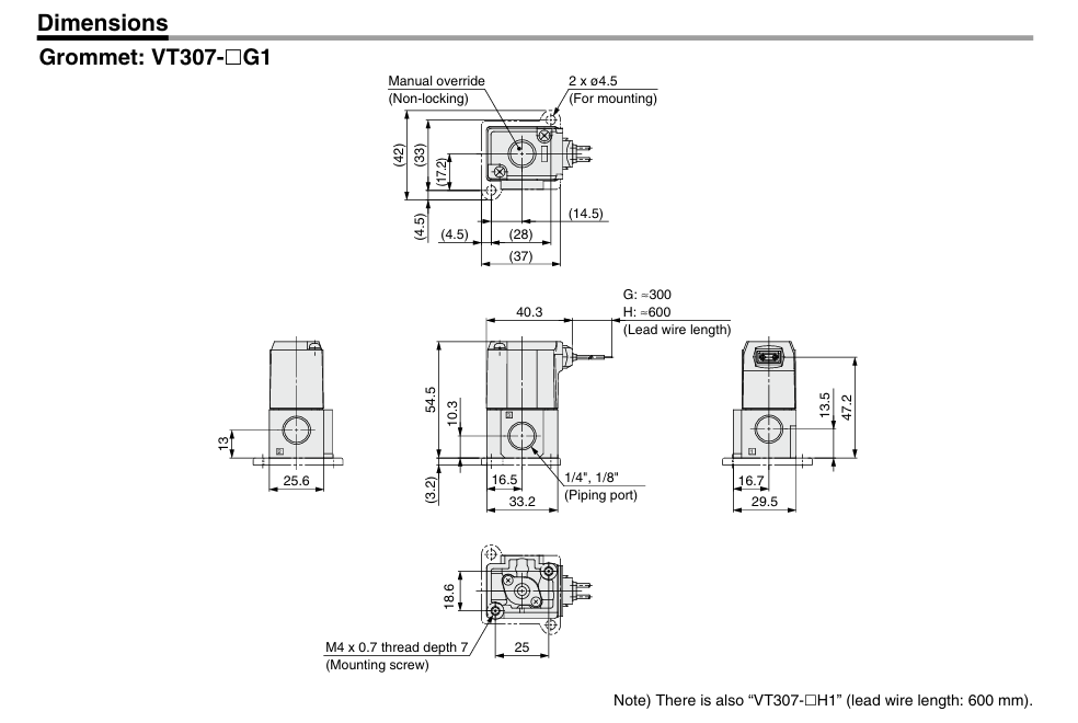 VT307 Series 3 Port Solenoid Valve